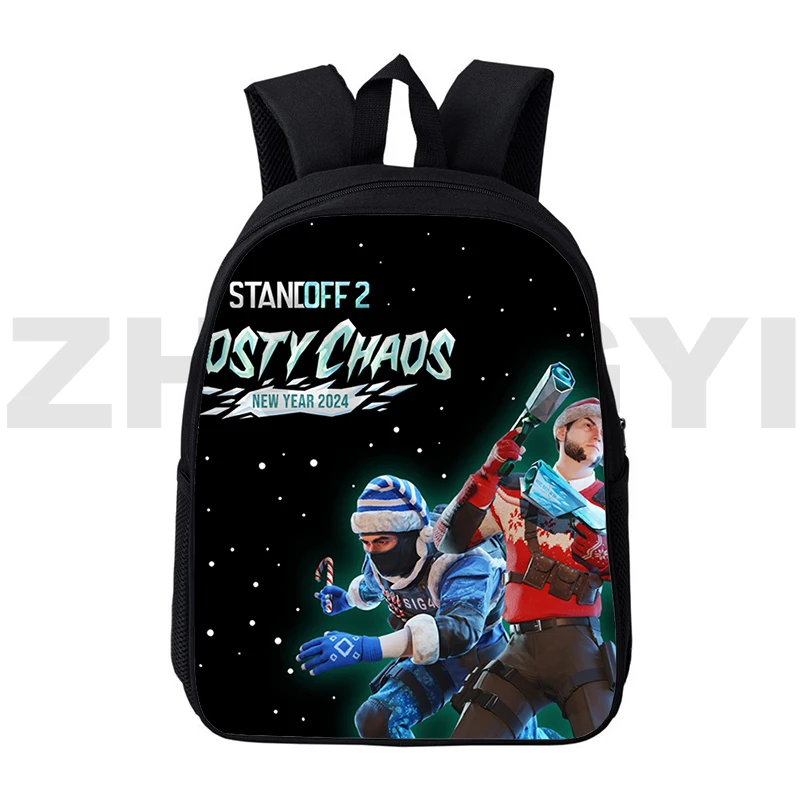 Anime Standoff 2 Backpacks 12/16 Inch School Back Pack for Boys Girls Cartoon Printing Shooting War Game Mochila Mens Bookbag