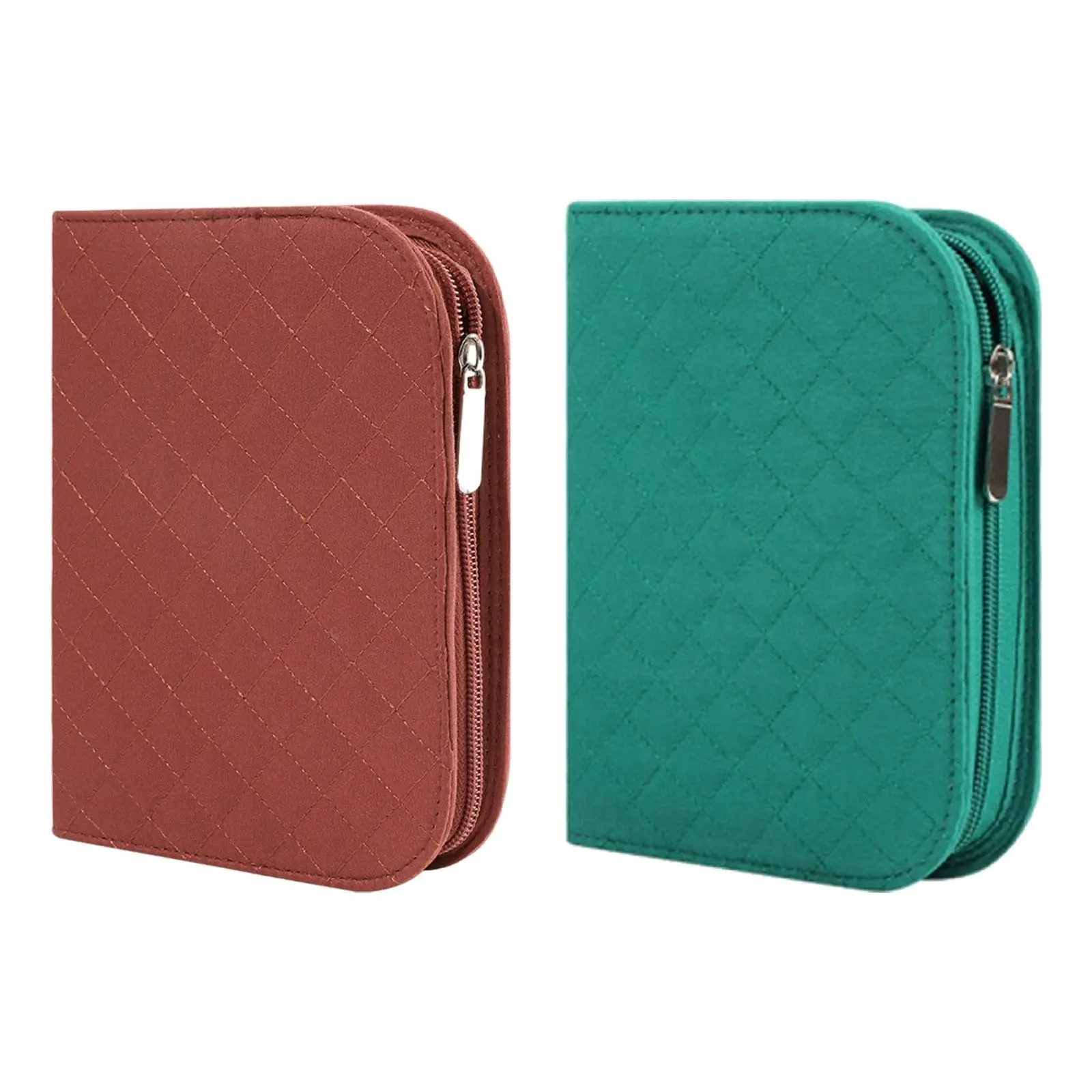 Estuche para Agujas de Crochet con Bolsillos de Tela, Bolsa Organizadora con Cierre, Estuche de Almacenamiento para Accesorios de Crochet para Viaje