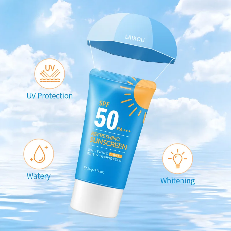 2 uds Spf50 + protector solar refrescante coreano alta protección solar hidratante loción solar para la piel Control de aceite para pieles sensibles