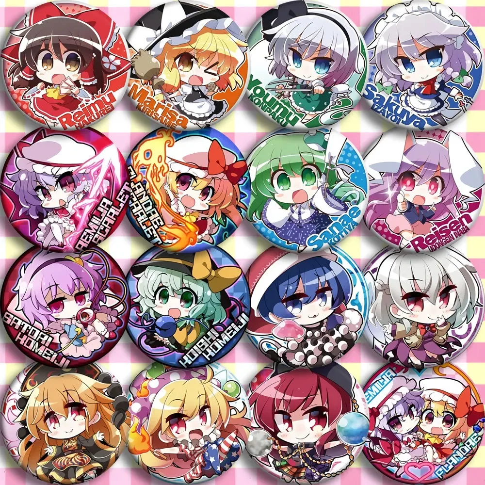 Marisa Remi Liya Game Kawaii Girls Costumes Badge HD Pattern Fashion Jewelry Cosplay Prop Anime Peripherals Hobby Collectibles