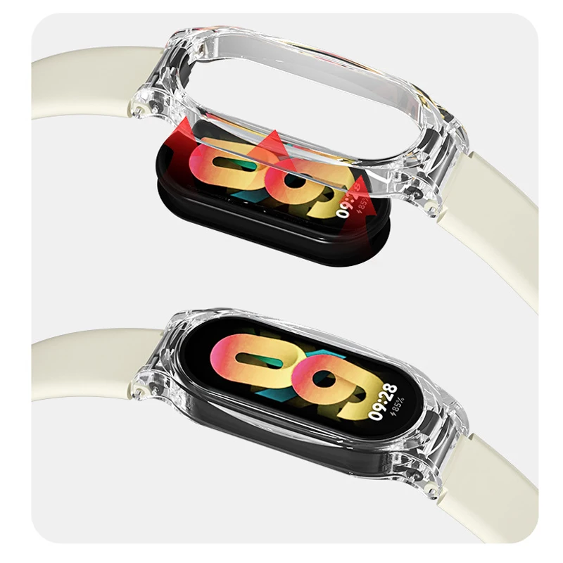 Case+Strap for Xiaomi Mi Band 8 7 Watchband Sport Silicone Wristband Mi Band 5 6 Bracelet for Xiaomi Band 3 4 Strap