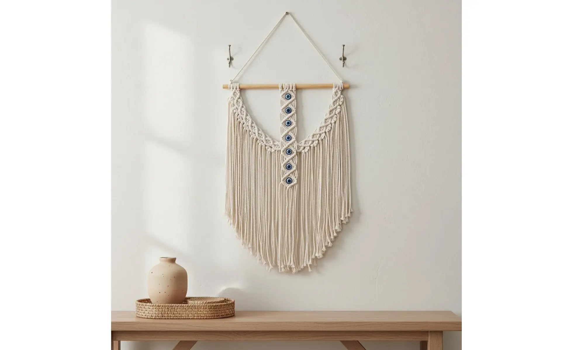 Evil Eye Wall Hanging Tassels Handwoven Tassel Wall Hanging Evil Eye Tapestry Easy to Hang Long-Lasting for Bedroom Evil Eye Wall Hanging Tassels Handwoven Tassel Wall Hanging Evil Eye Tapestry Easy to Hang Long-Lasting for Bedroom
