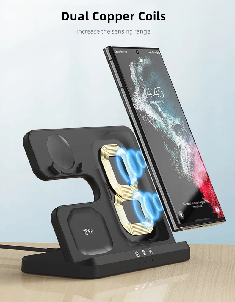 HaaYot 3-in-1 Kabelloses Ladegerät Ständer Schnellladestation Dock für Galaxy Fold 8 7 S26 S25 Ultra Galaxy Watch 9 8 7/Ultra 2 – Detail 7