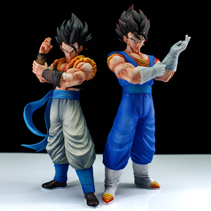 Manga Dragon Ball Z Action Figure Vegetto with Two Heads Gogeta Figuras 27cm Figurine Statue Model Ornament Kid Birthday Gifts