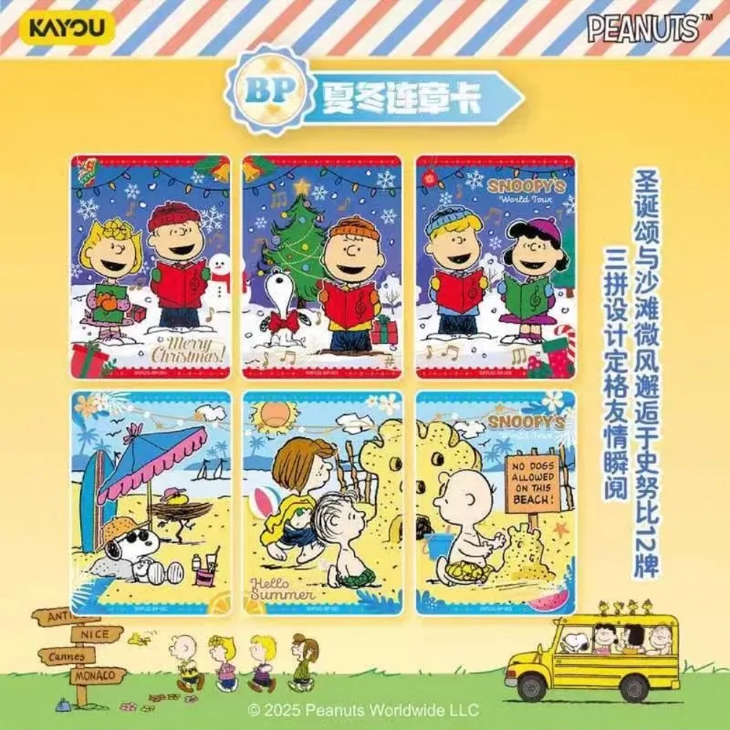 KAYOU Snoopy-Karten Peanut Comics Miracle Collection Weltreisekarte Echte Anime-Peripherie-Sammelkarte Geschenke für Freunde