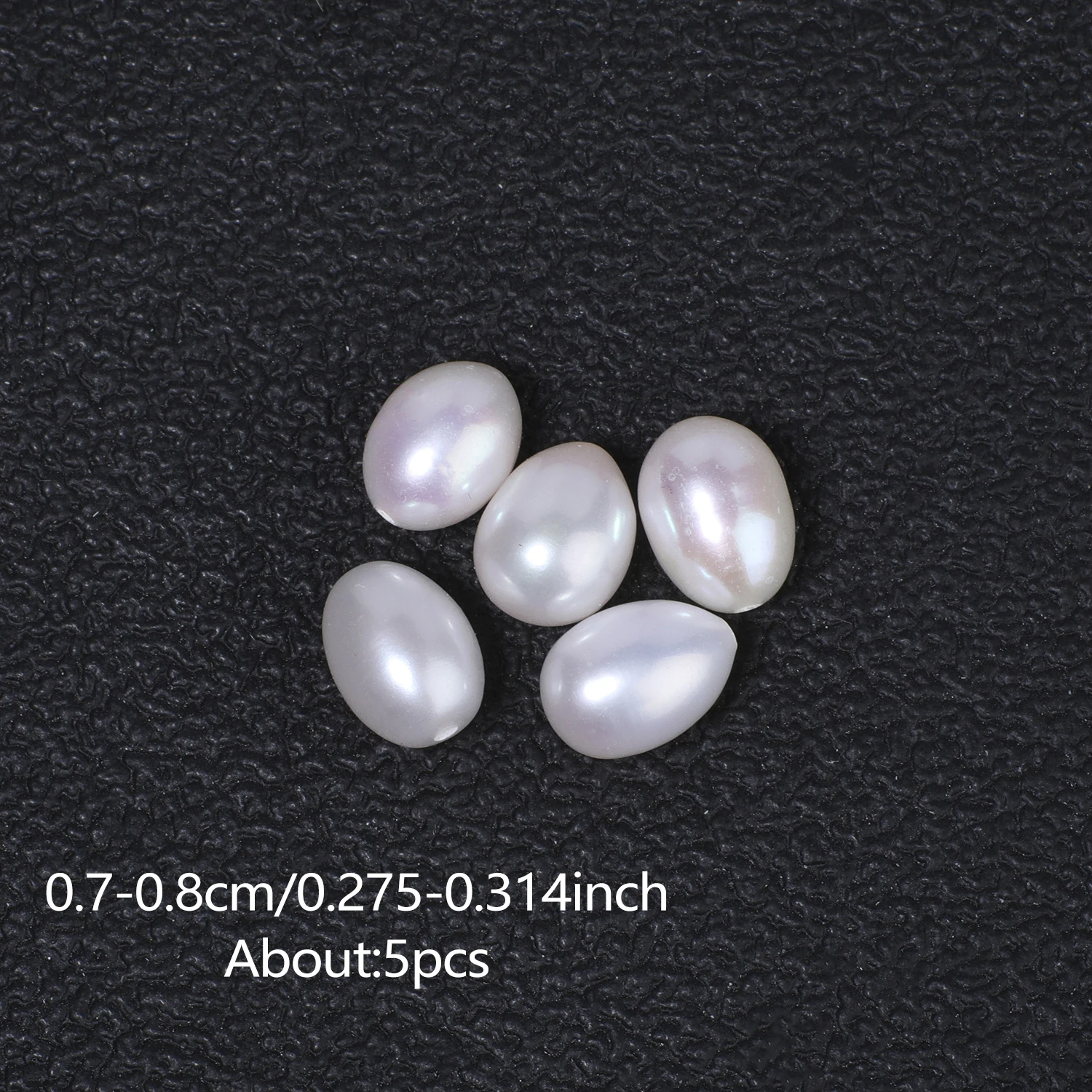 5pcs 7-8mm Oval White Pearl Beads Rice Shape Loose Spacer For DIY Handmade Jewelry Making Bracelet Necklace Gift