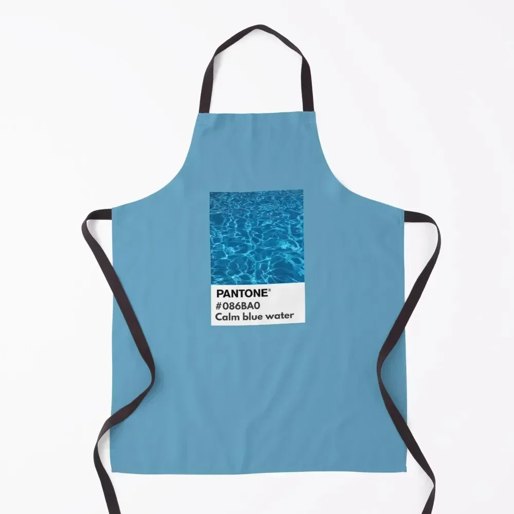 

Calm blue water pantone colors Apron Kitchen Items For Home Woman Kitchen Cooking Chef Accessories Apron