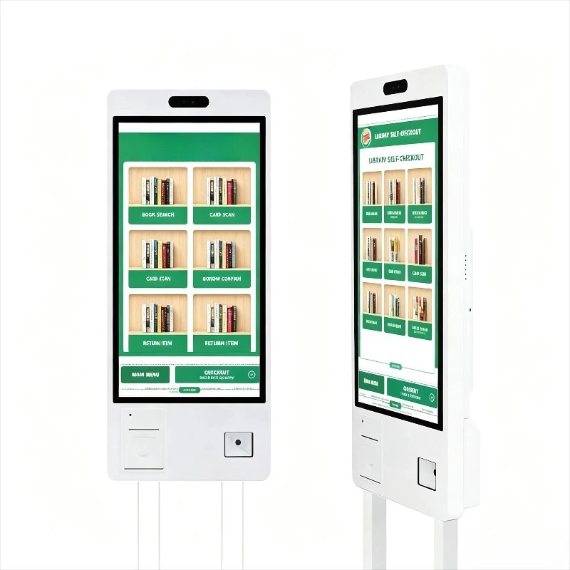 Smart library information kiosk with touch screen