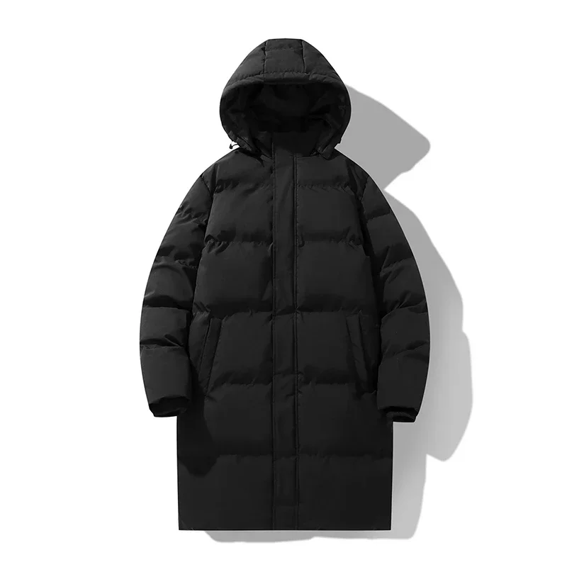 

Men's Parkas Hooded New Over-the-knee Overcoat Hooded Jacket Parkas Coat Men Outdoor Fashion Warm Thick Pockets Parkas Trench