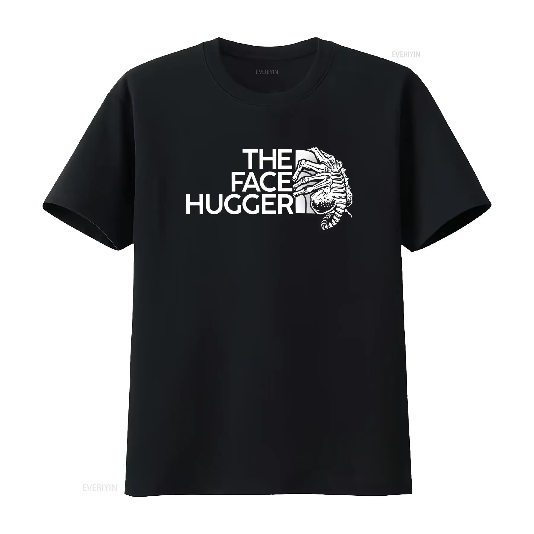 The Face Hugger Alien Cotton Funny T Shirt Urban Design Sci Fi Inspired vintage Washed Breathable fashion Unisex Casual