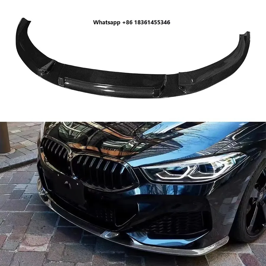 

For 8 Series G14 G15 G16 3D Style Carbon Fiber Car Front Bumper Diverter Spoiler Diffuser Front lip chin body kit