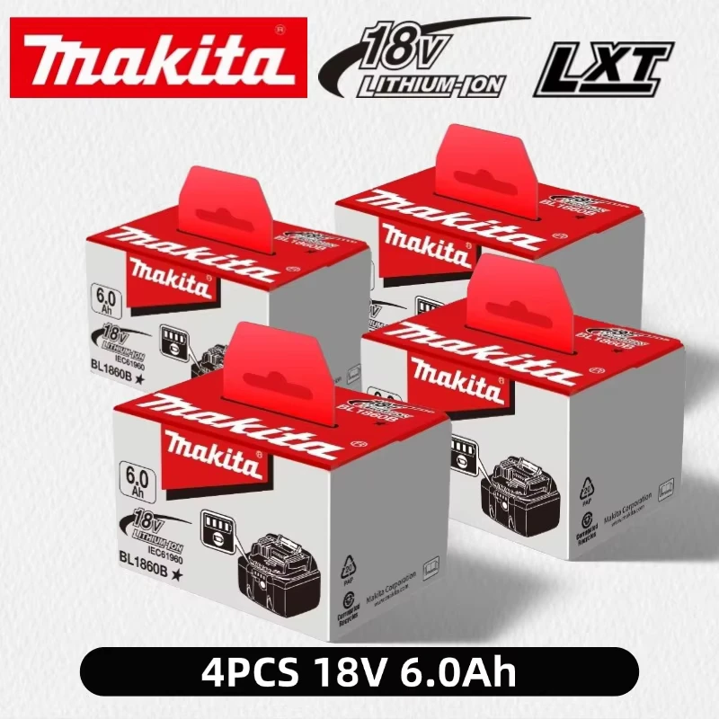 100% Echte Makita18V Batterij Pin 6.0Ah BL1860B BL1840 BL1830B BL1850B BL1850 BL1860 BL1815 Vervangende Lithiumbatterij