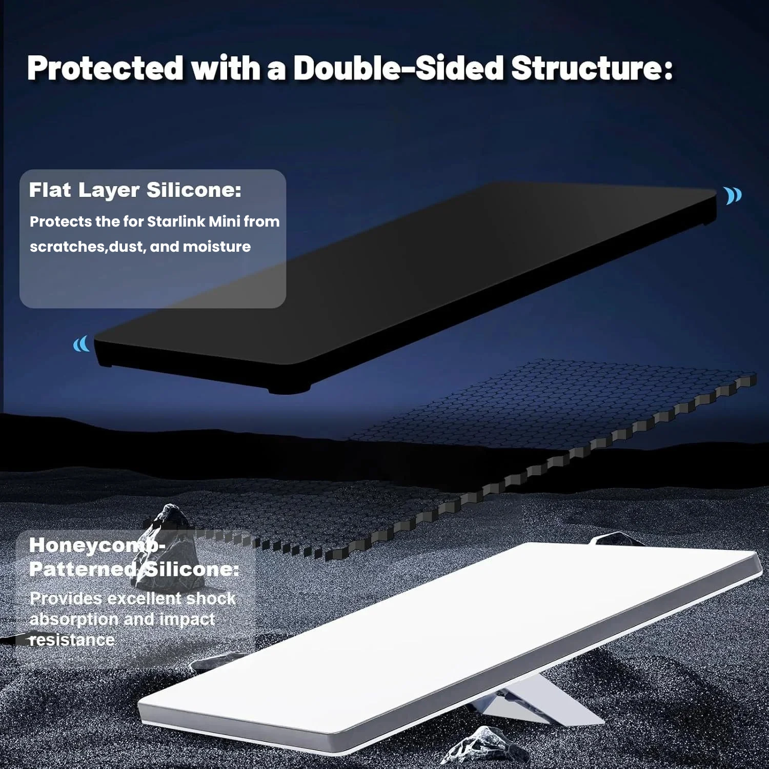 for Starlink Mini Device Durable Silicone Protective Case Anti-Drop Shockproof Waterproof Silicone Full Cover Case Accessories