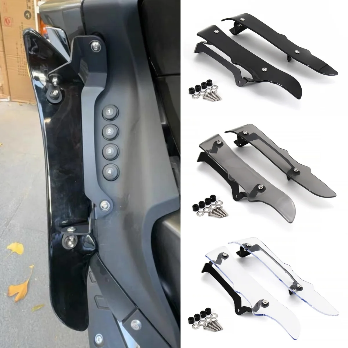 

Motorcycle Side Wind Deflectors Fairing Extensions For BMW K1600 B /GTL K1600B K1600GTL K 1600 B Leg/Foot Protectors Spoilers
