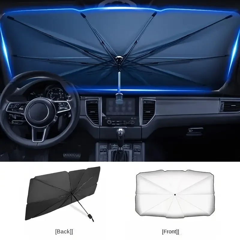 Car Sunshade Windshield Umbrella with 360°Rotation Bendable Handle Front Window Sun shade UV Protection Summer Car Accessories image 4