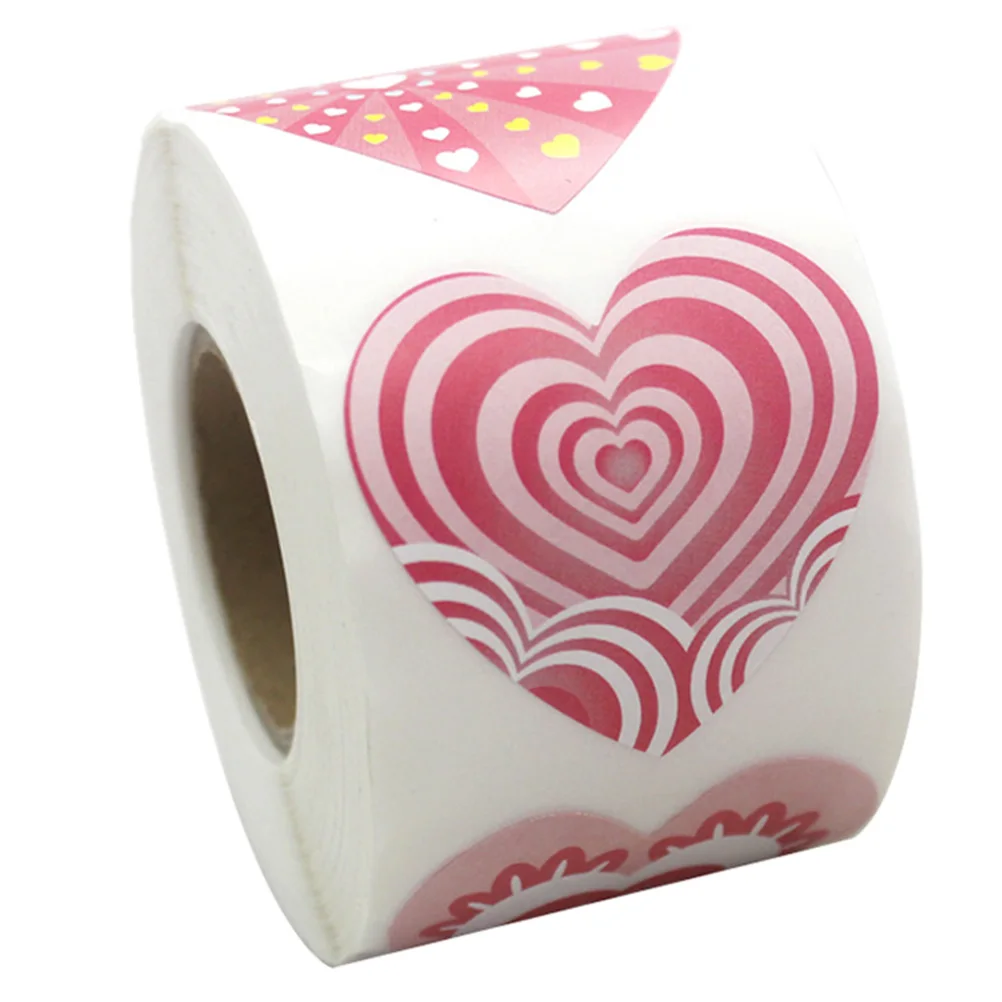 

500pcs Heart Shaped Stickers Kids Valentine s Day Paper Decor Self Adhesive Envelope Sealing Gift Wrapping DIY Crafts Stationery