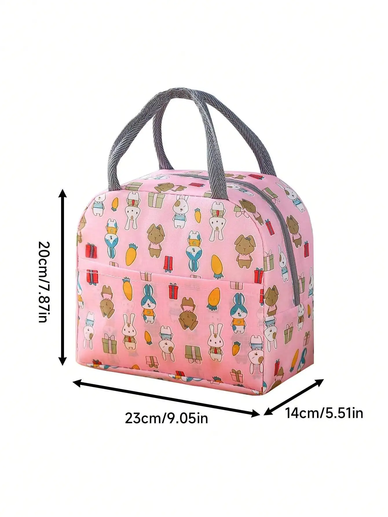 

1pc New Color Thickened Aluminum Foil Lunch Box Bag, Insulated Portable Bento Bag, For Students And Office Workers