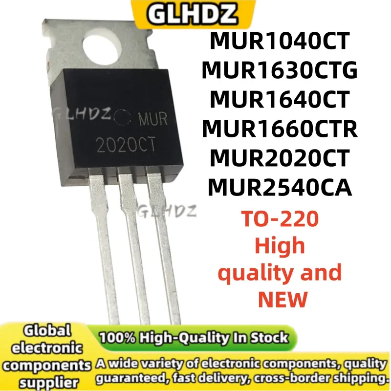 10Pcs MUR1040CT MUR1630CTG MUR1640CT MUR1660CTR MUR2020CT MUR2540CA TO-220 brand new in stock