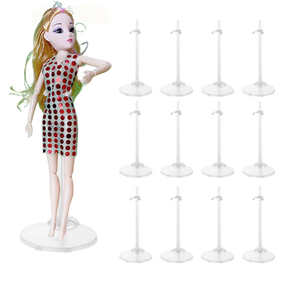 15 Uds. Soportes para muñecas para muñecas de 1/6 y 30cm, soportes para espera, estantes de exhibición, estantes transparentes, accesorios para 12 pulgadas