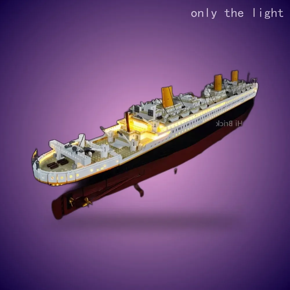 LED lighting kit for Titanic ship compatible with 10294 building block bricks ,only light no model.(only the light)