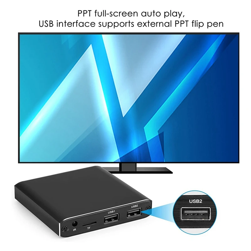 Multimedia Player 4K H.265 Advertising Player Auto Loop Playback With TF/AV//USB Disk 1080P HD Media Player