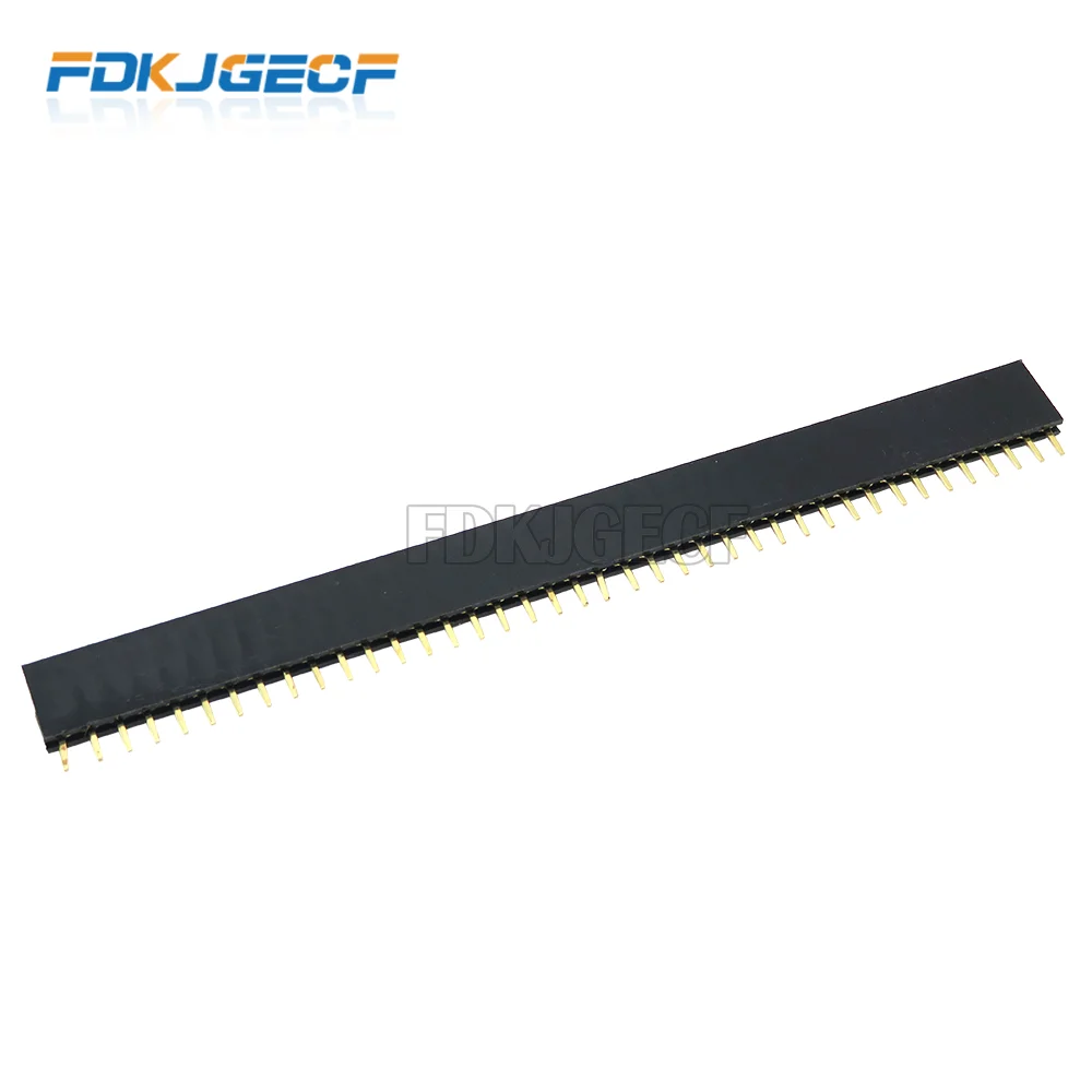 10pcs Single Row Female 2.54mm 2~40P PCB socket Board Pin Header Connector Strip Pinheader 2/3/4/6/10/12/16/20/40Pin For Arduino