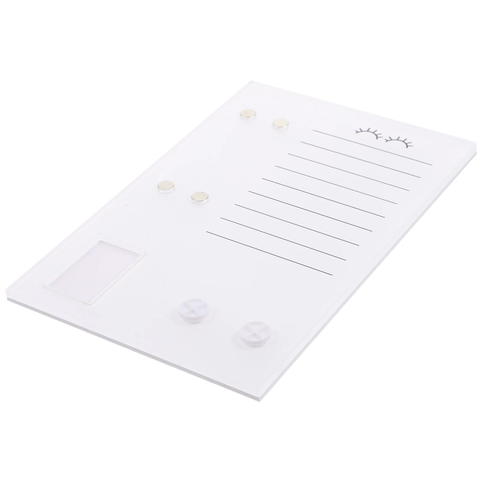 Eyelash Spacer Tray Pallets Acrylic Bench Magnetic Board Lash Tile Eyelash Extension Plates Trays For Beginners Professional Use