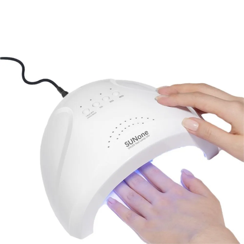 48W UV LED Nail Lamp Manicure Professional Gel Polish Curing Drying Lamp With Timer 30LED Auto USB Cable Nail Dryer Machine Tool