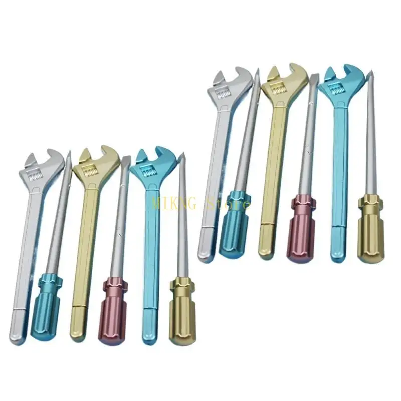 12개입 신기한 젤 펜 드라이버 렌치 모양 젤 펜 재미있는 필기구 학생용 남녀 공용 수업 보상 베스트 세일