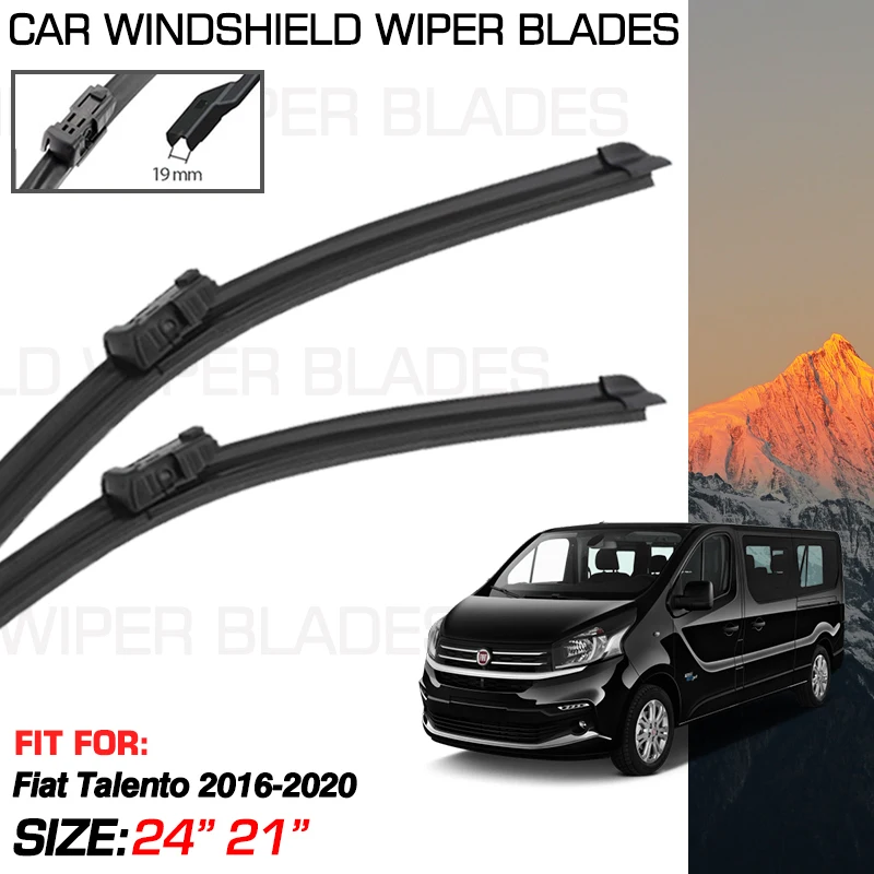 

Auto For Fiat Talento Renault Trafic III 2016-2020 2019 2018 2017 Accessories Car Wiper Blades Windshield Washer Brush Cleaning