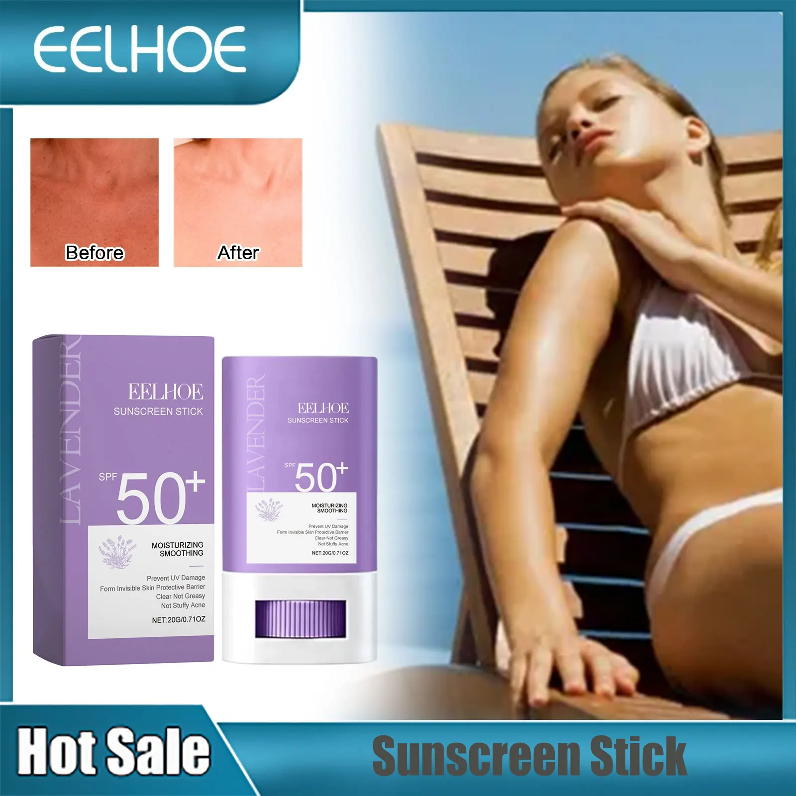 EELHOE Facial Body Sunscreen Skin Whitening UV Protection Sunblock Isolation Sunscreen Waterproof Moisturizing Sunscreen Cream