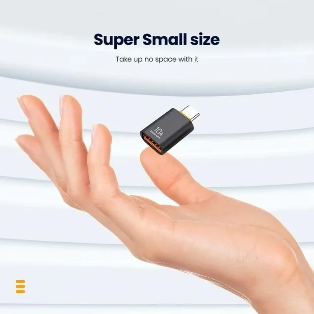 10A OTG USB 3.0 To Type C Adapter USB Female To Type c Male Fast Charging adapter OTG USB C For Xiaomi Samsung Laptop PC, image 2