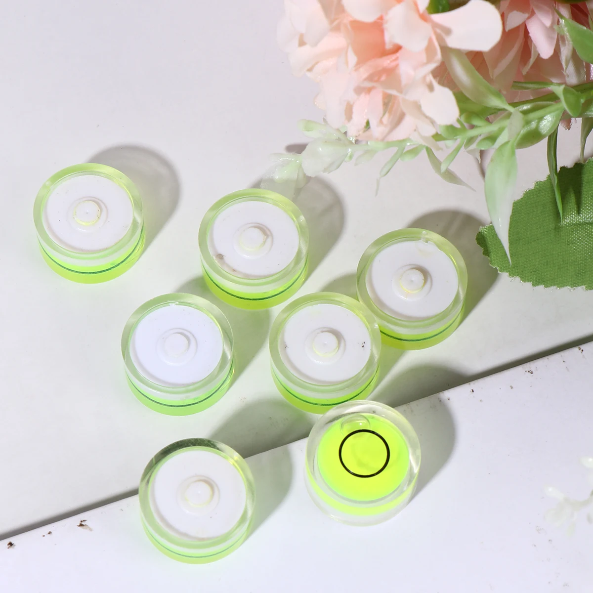 

16 Pcs Horizontal Bubble Equalizer Level Spirit Tripod Surface Circular Round Tool Measuring Device
