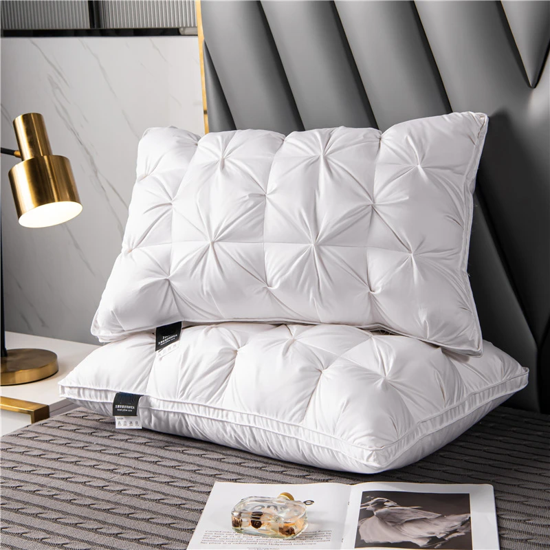 

Luxury 3D Bread White Goose Down Pillows for Sleeping Filled with 100% Goose Down Bed Pillows King Queen Size Pillow