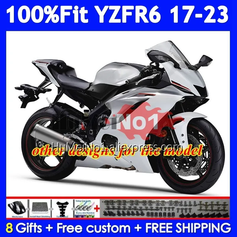 Body For YAMAHA YZF R6 YZF600 YZFR6 17 18 19 20 21 22 23 360No.54 YZF-R6 2017 2018 2019 2020 2021 2022 2023 Glossy Red Fairing