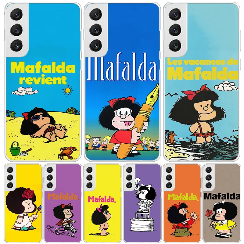 Mafalda Cartoon Phone Case For Samsung Galaxy S24 S23 S22 S21 FE S20 Ultra S10 Plus S10E S9 S8 + Art Customized Coque Capa