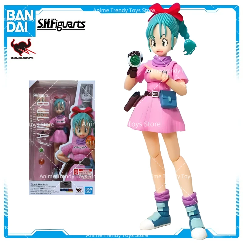

In Stock Bandai SHF Original Dragon Ball Bulma Model Doll Brand Action Figure Anime Characters Garage WY