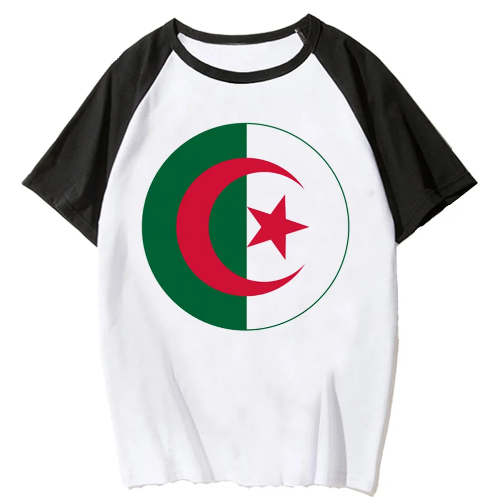 Algerien T-Shirt Frauen Comic T-Shirts Mädchen Streetwear Manga Kleidung