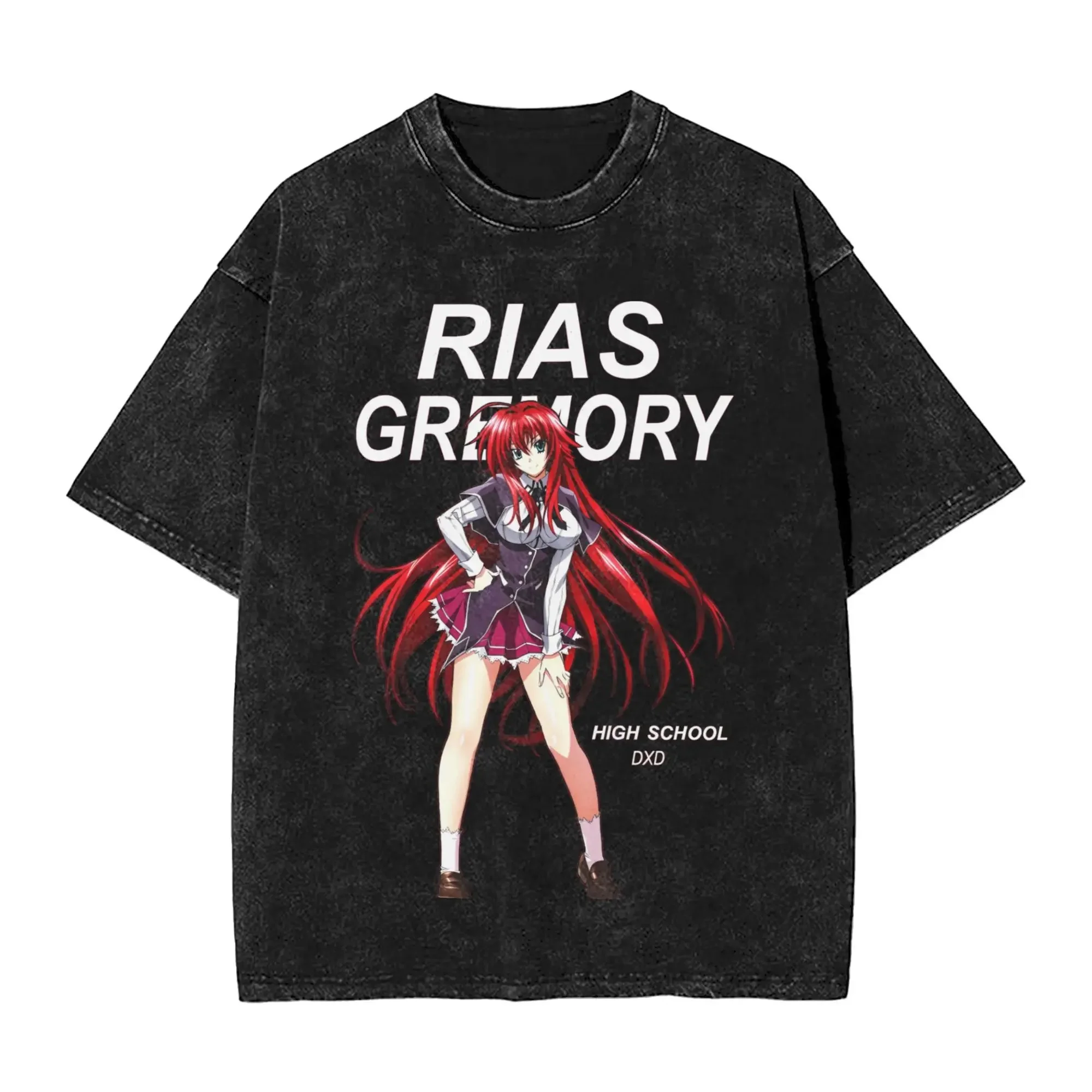 

Винтажные футболки для средней школы DxD Rias Gremory Merch, женские и мужские модные уличные футболки с короткими рукавами
