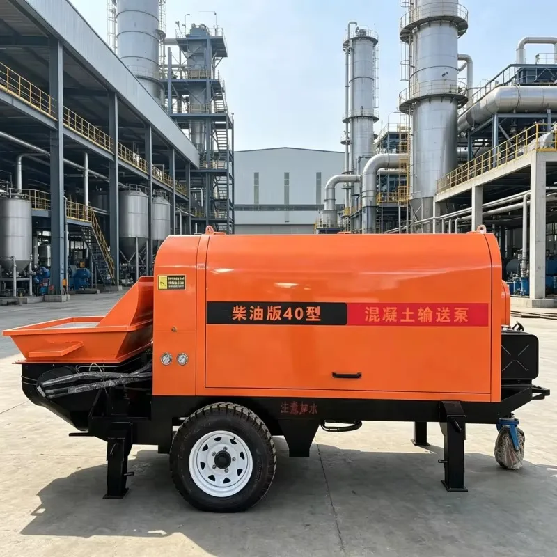 Customized Easy Operation Diesel Concrete Trailer Pump Full Hydraulic High Efficiency
