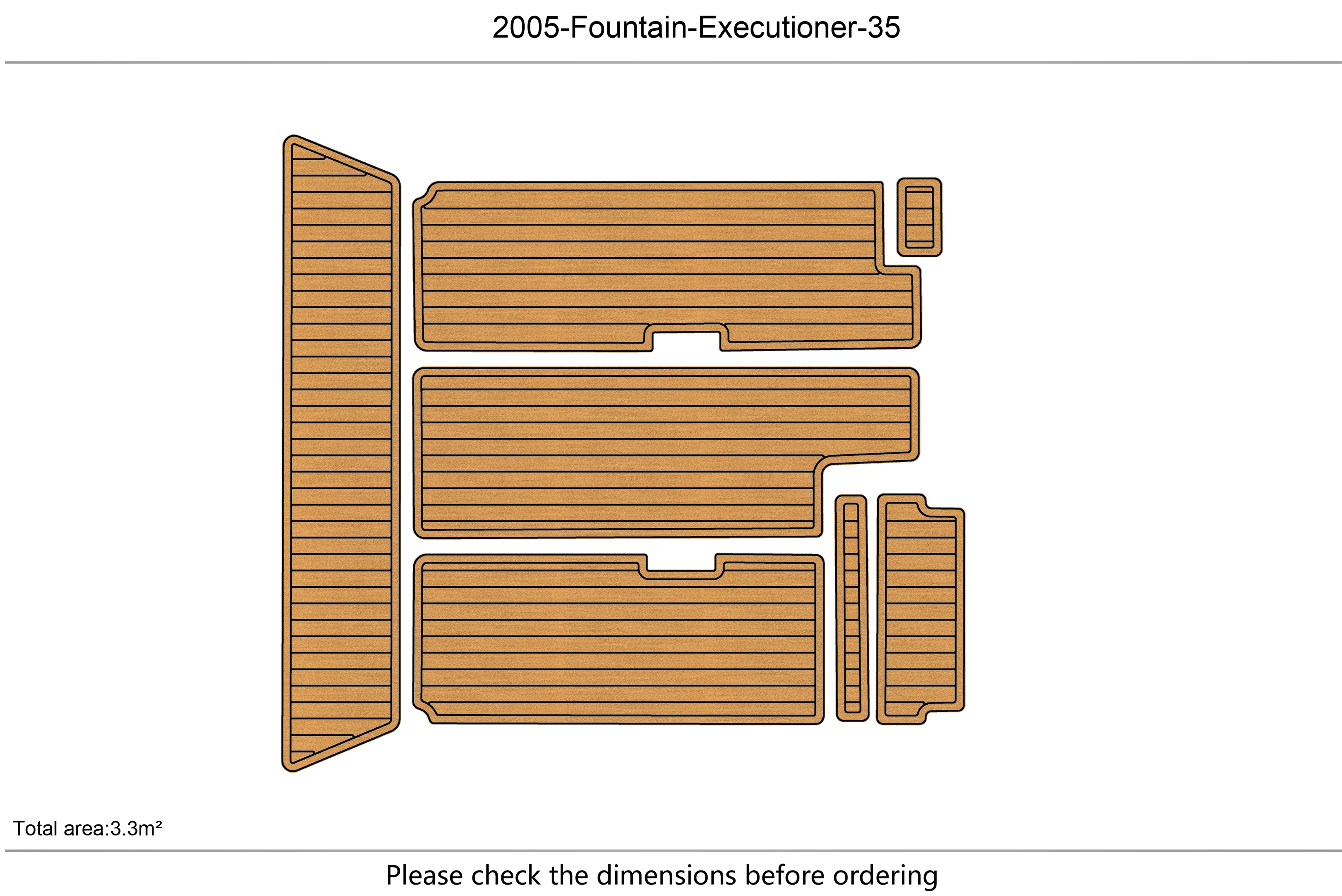 2005 Fountain 35 Executioner bow Cockpit  platform 1/4