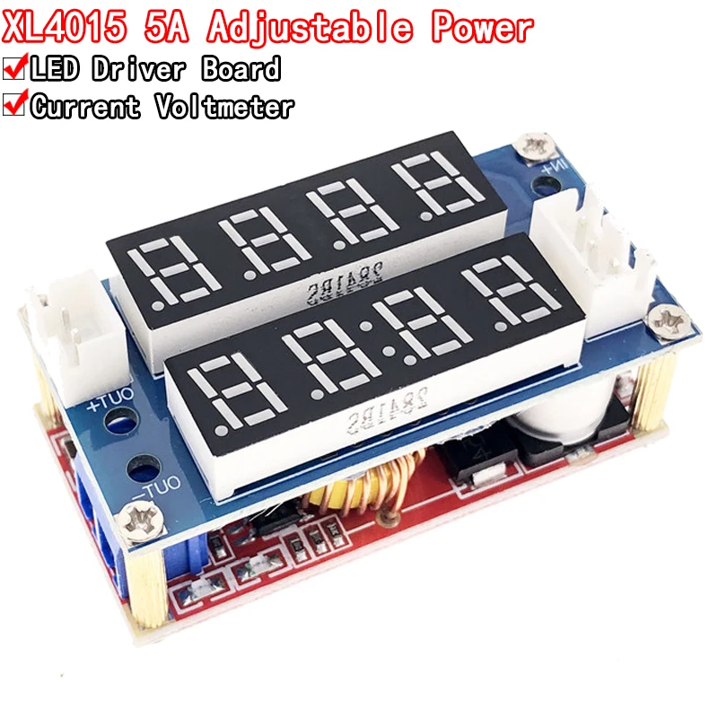 XL4015 5A Adjustable Power CC/CV Step-down Charge Module LED Driver Voltmeter Ammeter Constant current constant voltage