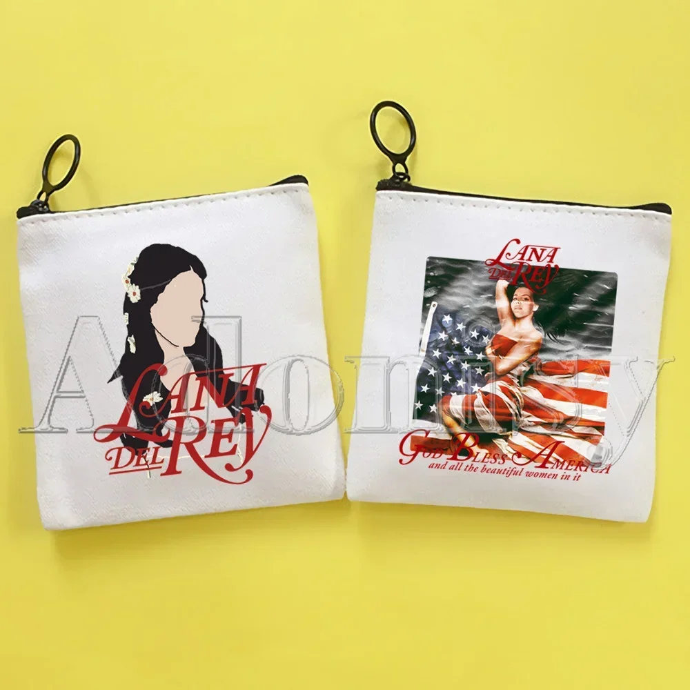 Lana Del Rey New Women's Bag Pure White Handmade Cloth Bag Coin Purse Whiteboard Handbag