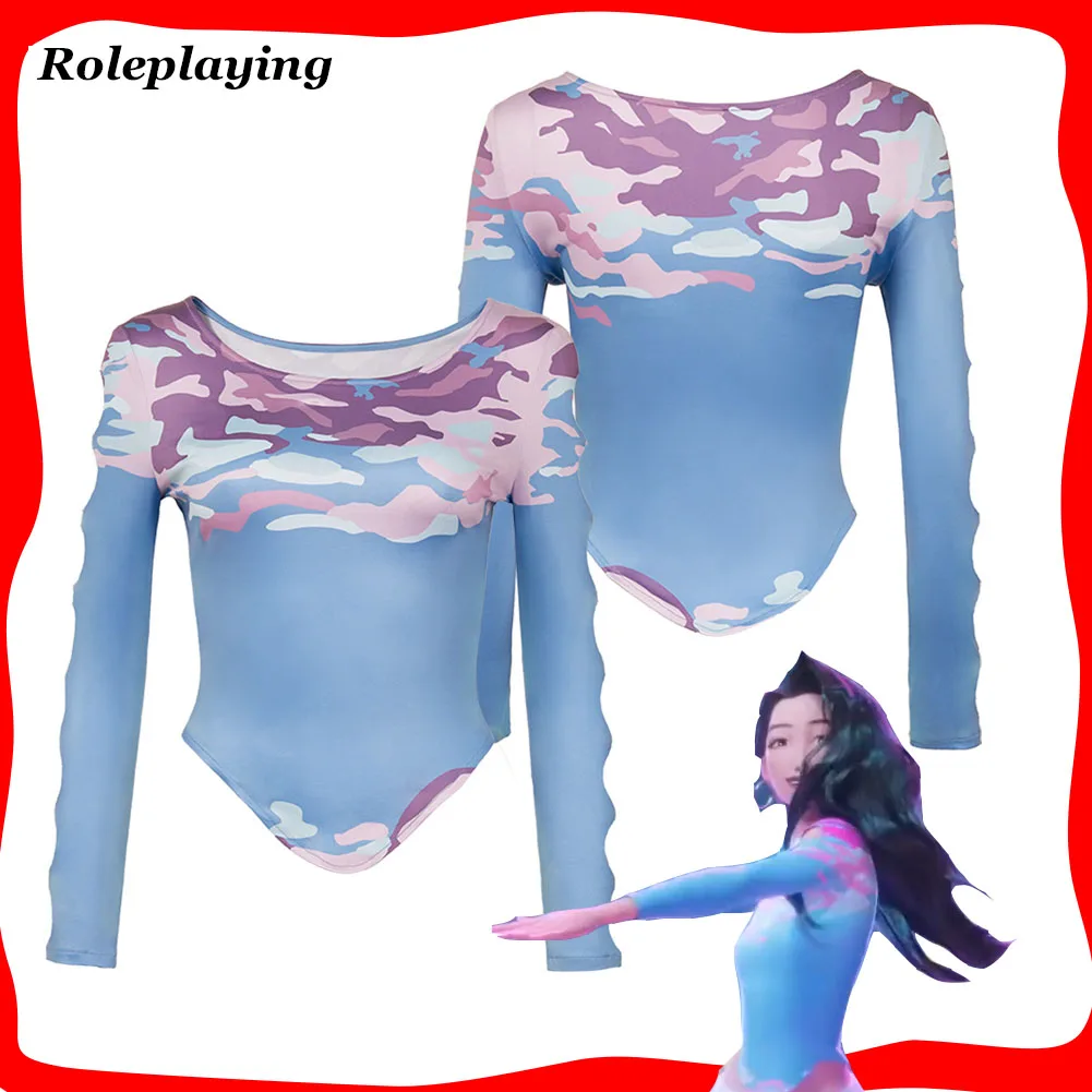 

Celine Kpop Demon Hunter Косплей Костюм Синяя Рубашка Топы для Женщин Взрослых Женский Фэнтезийная Одежда Хэллоуин Карнавальный Костюм Партии