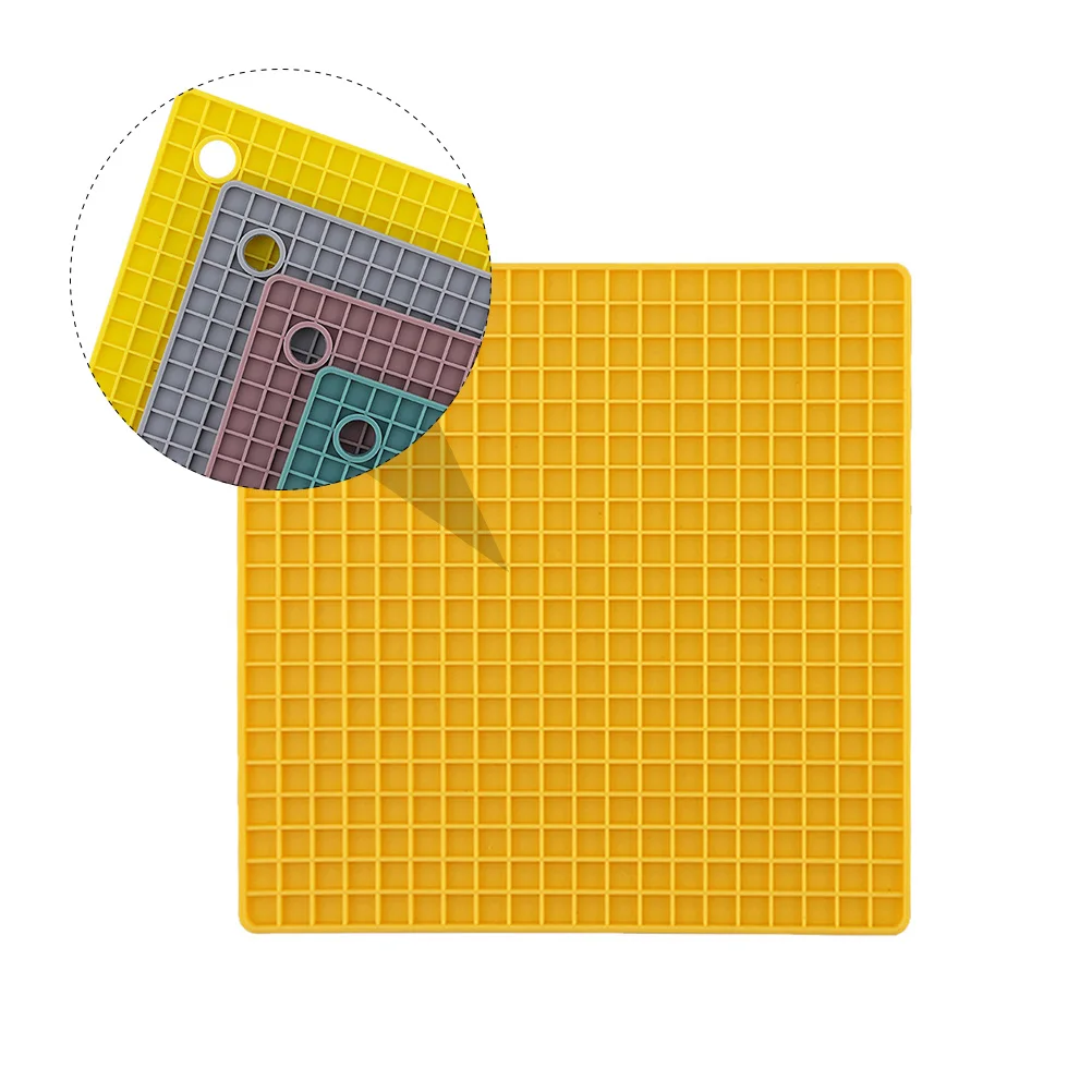 

1pc Thickened Silicone Pot Pad Square Coaster Heat Resistant Table Placemat Cup Mat Non-Slip Insulated Bowl Plate Mat