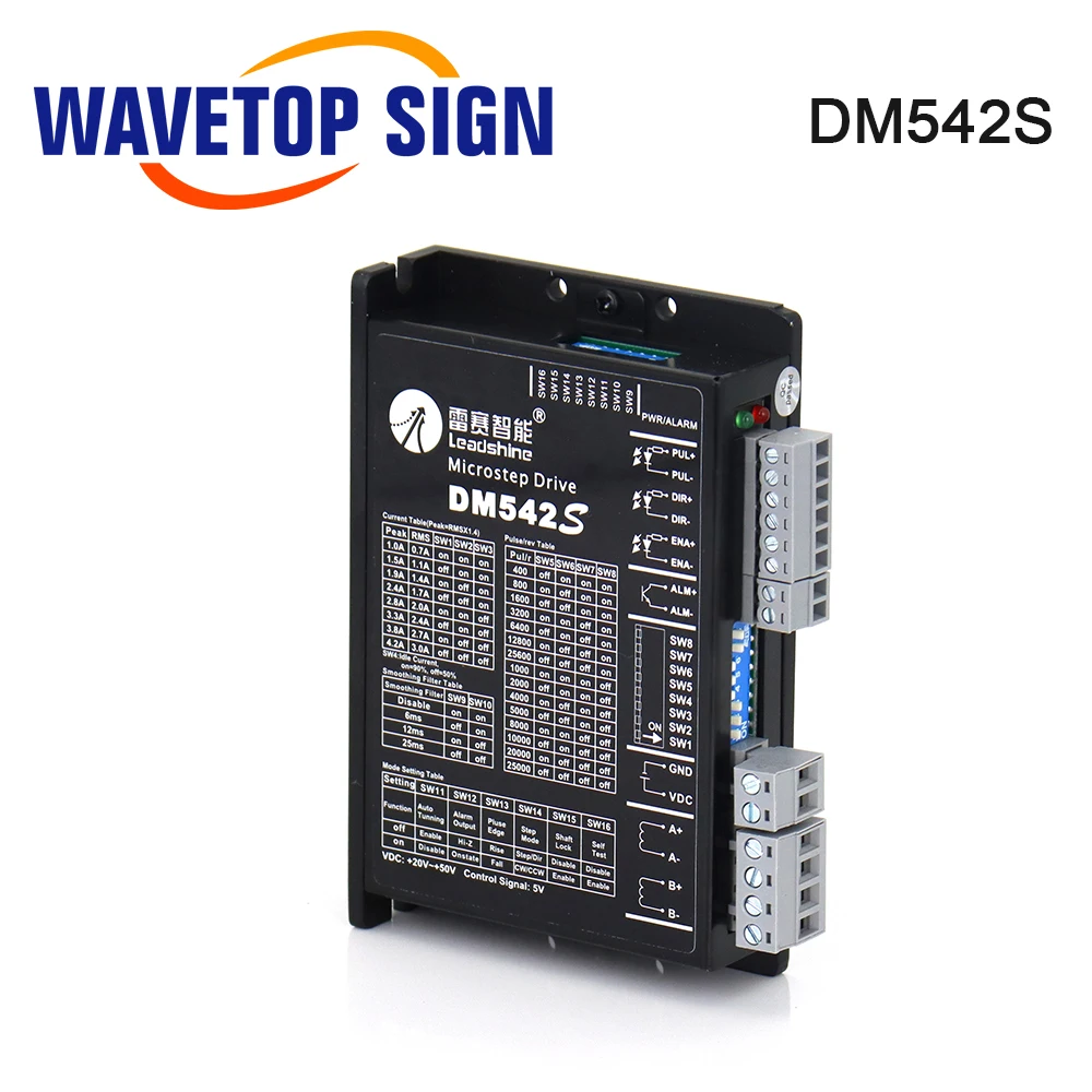 WaveTopSign Leadshine 2Phase Stepper Motor Driver DM542S DM556 M542 For Co2 Laser Cutting and Engraving Machine