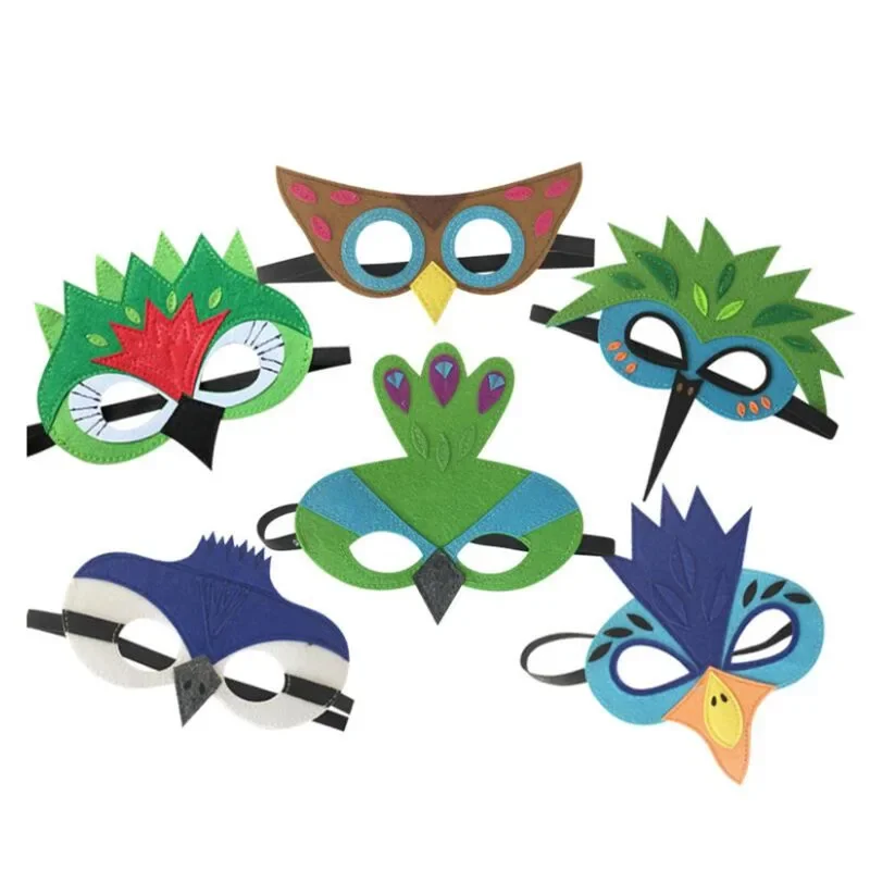 Carnival Peacock Cosplay Bird Parrot Butterfly Costumes Wings Kids Boys Girls Mask Cloak Children Sets Animal Clothes