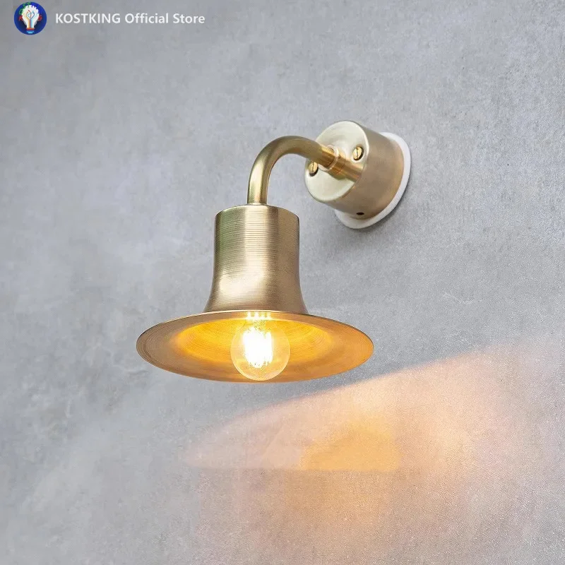 Household Commercial Entrance Door Sign Aisle Signature Wall Lamp Front Bedside Mirror Brass Wall Lamp