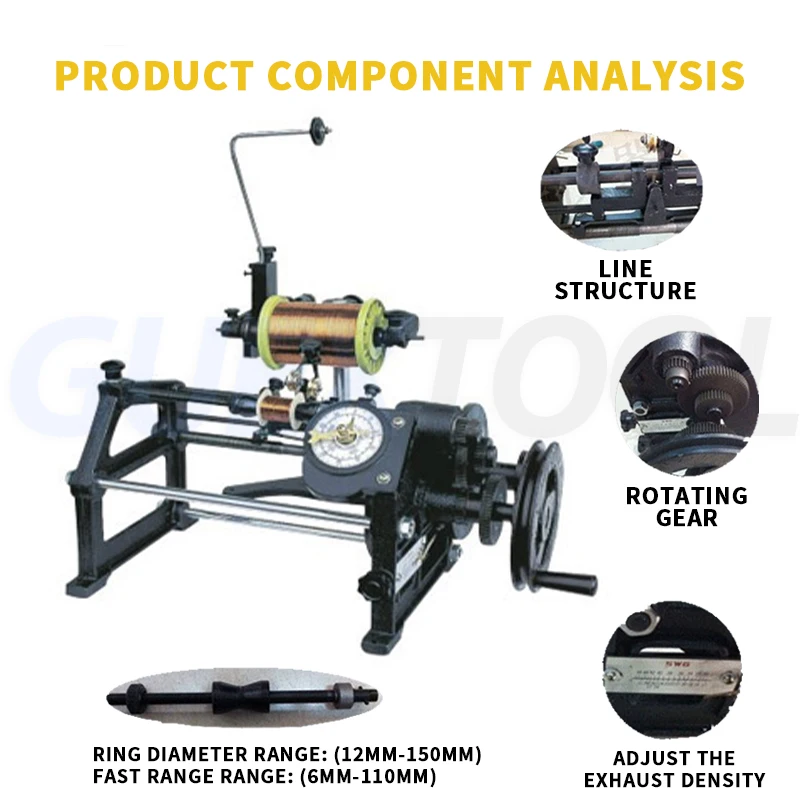NZ-2 Manual Automatic Coil Winding Machine USG Mechanical Control Automatic Arrangement Small Coil Winding Machine