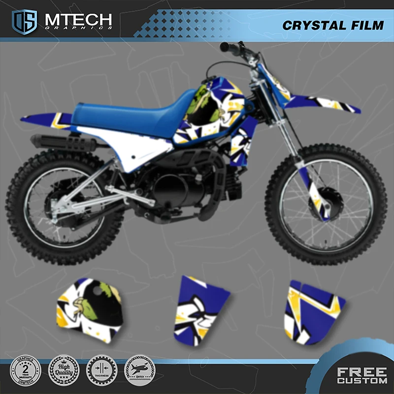 

DSMTECH командная графика фоновая наклейка наборы наклеек для Yamaha PW80 PW 80 все годы PIT Bike украшение для мотоцикла 001
